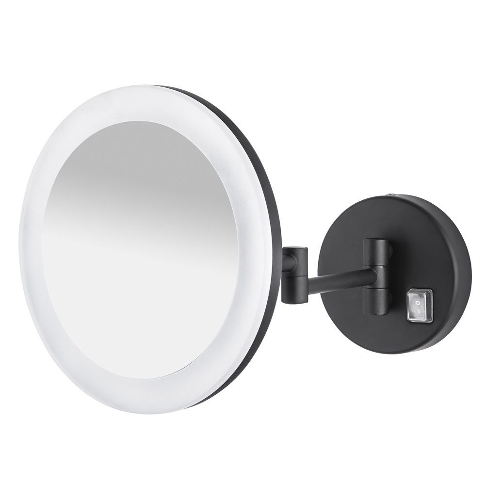 Kristal Ledli Makyaj Aynası Üç Kollu-NV1003-S